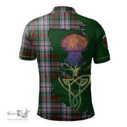 Scottish MacDuff Dress Clan Tartan with Thistle and Scotland Map Tartan Plaid Polo Shirt Scottish Plaid Tartan Plaid - ScotsTee - scotstee.com