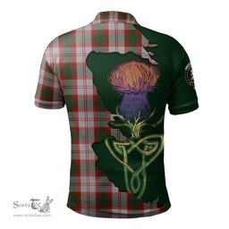 Scottish Lindsay Dress Red Clan Tartan with Thistle and Scotland Map Tartan Plaid Polo Shirt Scottish Plaid Tartan Plaid - ScotsTee - scotstee.com