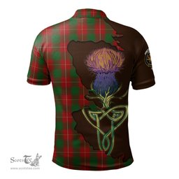 Scottish MacFie Clan Tartan with Thistle and Scotland Map Tartan Plaid Polo Shirt Scottish Plaid Tartan Plaid - ScotsTee - scotstee.com