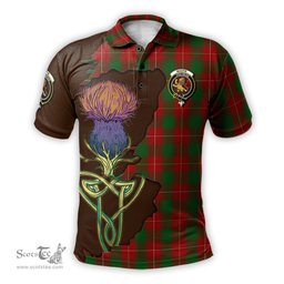 Scottish MacFie Clan Tartan with Thistle and Scotland Map Tartan Plaid Polo Shirt Scottish Plaid Tartan Plaid - ScotsTee - scotstee.com