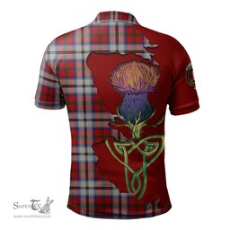 Scottish MacCulloch Dress Clan Tartan with Thistle and Scotland Map Tartan Plaid Polo Shirt Scottish Plaid Tartan Plaid - ScotsTee - scotstee.com