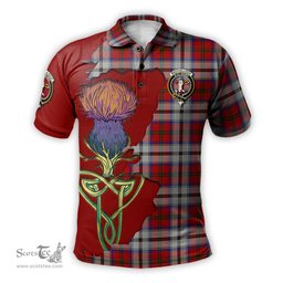 Scottish MacCulloch Dress Clan Tartan with Thistle and Scotland Map Tartan Plaid Polo Shirt Scottish Plaid Tartan Plaid - ScotsTee - scotstee.com