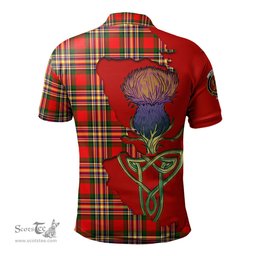 Scottish MacGill Modern Clan Tartan with Thistle and Scotland Map Tartan Plaid Polo Shirt Scottish Plaid Tartan Plaid - ScotsTee - scotstee.com