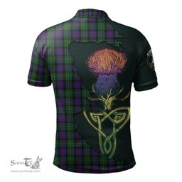 Scottish MacCallum Clan Tartan with Thistle and Scotland Map Tartan Plaid Polo Shirt Scottish Plaid Tartan Plaid - ScotsTee - scotstee.com