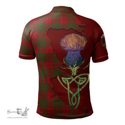 Scottish MacAlister of Glenbarr Clan Tartan with Thistle and Scotland Map Tartan Plaid Polo Shirt Scottish Plaid Tartan Plaid - ScotsTee - scotstee.com