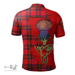 Scottish MacGillivray Modern Clan Tartan with Thistle and Scotland Map Tartan Plaid Polo Shirt Scottish Plaid Tartan Plaid - ScotsTee - scotstee.com