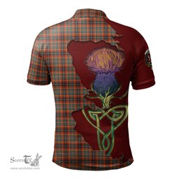 Scottish Innes Ancient Clan Tartan with Thistle and Scotland Map Tartan Plaid Polo Shirt Scottish Plaid Tartan Plaid - ScotsTee - scotstee.com