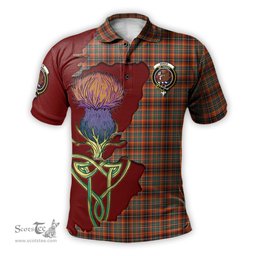 Scottish Innes Ancient Clan Tartan with Thistle and Scotland Map Tartan Plaid Polo Shirt Scottish Plaid Tartan Plaid - ScotsTee - scotstee.com