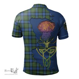 Scottish MacLaren Ancient Clan Tartan with Thistle and Scotland Map Tartan Plaid Polo Shirt Scottish Plaid Tartan Plaid - ScotsTee - scotstee.com