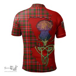 Scottish MacKinnon Modern Clan Tartan with Thistle and Scotland Map Tartan Plaid Polo Shirt Scottish Plaid Tartan Plaid - ScotsTee - scotstee.com