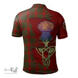 Scottish MacKintosh Red Clan Tartan with Thistle and Scotland Map Tartan Plaid Polo Shirt Scottish Plaid Tartan Plaid - ScotsTee - scotstee.com