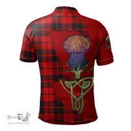 Scottish Hogg Clan Tartan with Thistle and Scotland Map Tartan Plaid Polo Shirt Scottish Plaid Tartan Plaid - ScotsTee - scotstee.com