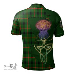 Scottish Kincaid Modern Clan Tartan with Thistle and Scotland Map Tartan Plaid Polo Shirt Scottish Plaid Tartan Plaid - ScotsTee - scotstee.com