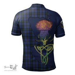 Scottish Hope (Vere - Weir) Clan Tartan with Thistle and Scotland Map Tartan Plaid Polo Shirt Scottish Plaid Tartan Plaid - ScotsTee - scotstee.com