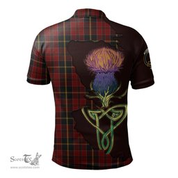 Scottish MacAlister of Skye Clan Tartan with Thistle and Scotland Map Tartan Plaid Polo Shirt Scottish Plaid Tartan Plaid - ScotsTee - scotstee.com