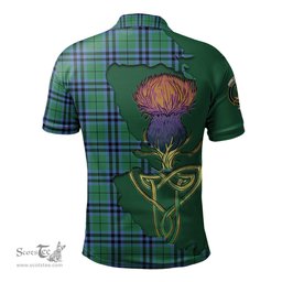 Scottish Keith Ancient Clan Tartan with Thistle and Scotland Map Tartan Plaid Polo Shirt Scottish Plaid Tartan Plaid - ScotsTee - scotstee.com
