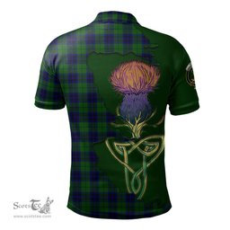 Scottish Keith Modern Clan Tartan with Thistle and Scotland Map Tartan Plaid Polo Shirt Scottish Plaid Tartan Plaid - ScotsTee - scotstee.com