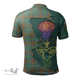 Scottish MacKintosh Hunting Ancient Clan Tartan with Thistle and Scotland Map Tartan Plaid Polo Shirt Scottish Plaid Tartan Plaid - ScotsTee - scotstee.com