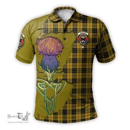 Scottish MacLeod Clan Tartan with Thistle and Scotland Map Tartan Plaid Polo Shirt Scottish Plaid Tartan Plaid - ScotsTee - scotstee.com