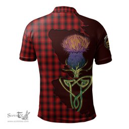 Scottish MacIver Clan Tartan with Thistle and Scotland Map Tartan Plaid Polo Shirt Scottish Plaid Tartan Plaid - ScotsTee - scotstee.com