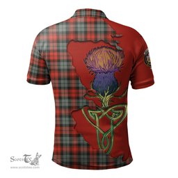 Scottish MacLachlan Weathered Clan Tartan with Thistle and Scotland Map Tartan Plaid Polo Shirt Scottish Plaid Tartan Plaid - ScotsTee - scotstee.com