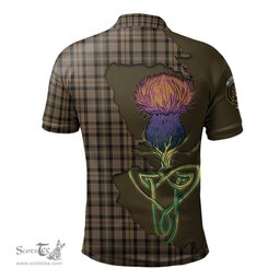 Scottish MacKenzie Hunting Clan Tartan with Thistle and Scotland Map Tartan Plaid Polo Shirt Scottish Plaid Tartan Plaid - ScotsTee - scotstee.com