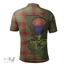 Scottish MacGillivray Hunting Ancient Clan Tartan with Thistle and Scotland Map Tartan Plaid Polo Shirt Scottish Plaid Tartan Plaid - ScotsTee - scotstee.com