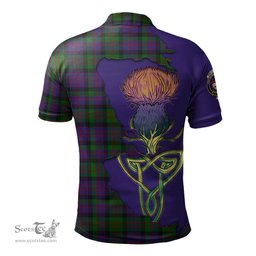 Scottish MacDonald Clan Tartan with Thistle and Scotland Map Tartan Plaid Polo Shirt Scottish Plaid Tartan Plaid - ScotsTee - scotstee.com