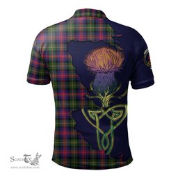 Scottish Logan Modern Clan Tartan with Thistle and Scotland Map Tartan Plaid Polo Shirt Scottish Plaid Tartan Plaid - ScotsTee - scotstee.com