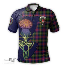 Scottish Logan Modern Clan Tartan with Thistle and Scotland Map Tartan Plaid Polo Shirt Scottish Plaid Tartan Plaid - ScotsTee - scotstee.com