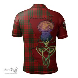 Scottish Livingston Clan Tartan with Thistle and Scotland Map Tartan Plaid Polo Shirt Scottish Plaid Tartan Plaid - ScotsTee - scotstee.com