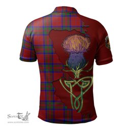 Scottish MacGillivray Clan Tartan with Thistle and Scotland Map Tartan Plaid Polo Shirt Scottish Plaid Tartan Plaid - ScotsTee - scotstee.com