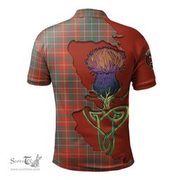 Scottish MacDougall Ancient Clan Tartan with Thistle and Scotland Map Tartan Plaid Polo Shirt Scottish Plaid Tartan Plaid - ScotsTee - scotstee.com