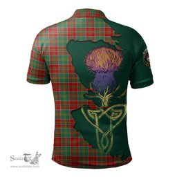 Scottish MacDonald of Kingsburgh Clan Tartan with Thistle and Scotland Map Tartan Plaid Polo Shirt Scottish Plaid Tartan Plaid - ScotsTee - scotstee.com