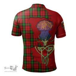 Scottish Kerr Clan Tartan with Thistle and Scotland Map Tartan Plaid Polo Shirt Scottish Plaid Tartan Plaid - ScotsTee - scotstee.com