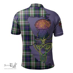 Scottish MacLeod Of Californian Clan Tartan with Thistle and Scotland Map Tartan Plaid Polo Shirt Scottish Plaid Tartan Plaid - ScotsTee - scotstee.com