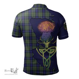 Scottish MacLaren Clan Tartan with Thistle and Scotland Map Tartan Plaid Polo Shirt Scottish Plaid Tartan Plaid - ScotsTee - scotstee.com