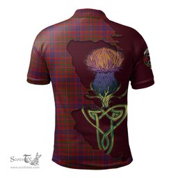 Scottish MacLeod Red Clan Tartan with Thistle and Scotland Map Tartan Plaid Polo Shirt Scottish Plaid Tartan Plaid - ScotsTee - scotstee.com