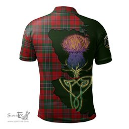 Scottish MacLean Clan Tartan with Thistle and Scotland Map Tartan Plaid Polo Shirt Scottish Plaid Tartan Plaid - ScotsTee - scotstee.com