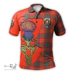 Scottish MacNab Ancient Clan Tartan with Thistle and Scotland Map Tartan Plaid Polo Shirt Scottish Plaid Tartan Plaid - ScotsTee - scotstee.com