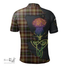 Scottish MacKay of Strathnaver Clan Tartan with Thistle and Scotland Map Tartan Plaid Polo Shirt Scottish Plaid Tartan Plaid - ScotsTee - scotstee.com