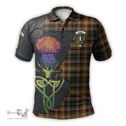 Scottish MacKay of Strathnaver Clan Tartan with Thistle and Scotland Map Tartan Plaid Polo Shirt Scottish Plaid Tartan Plaid - ScotsTee - scotstee.com