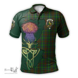 Scottish MacKintosh Hunting Clan Tartan with Thistle and Scotland Map Tartan Plaid Polo Shirt Scottish Plaid Tartan Plaid - ScotsTee - scotstee.com