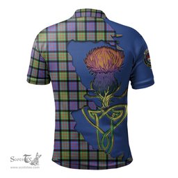 Scottish MacDonald Ancient Clan Tartan with Thistle and Scotland Map Tartan Plaid Polo Shirt Scottish Plaid Tartan Plaid - ScotsTee - scotstee.com