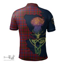 Scottish Murray of Tullibardine Clan Tartan with Thistle and Scotland Map Tartan Plaid Polo Shirt Scottish Plaid Tartan Plaid - ScotsTee - scotstee.com