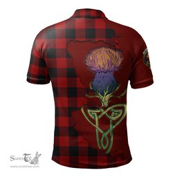 Scottish Rob Roy Macgregor Clan Tartan with Thistle and Scotland Map Tartan Plaid Polo Shirt Scottish Plaid Tartan Plaid - ScotsTee - scotstee.com