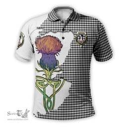 Scottish Shepherd Clan Tartan with Thistle and Scotland Map Tartan Plaid Polo Shirt Scottish Plaid Tartan Plaid - ScotsTee - scotstee.com