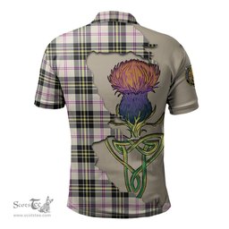 Scottish MacPherson Dress Ancient Clan Tartan with Thistle and Scotland Map Tartan Plaid Polo Shirt Scottish Plaid Tartan Plaid - ScotsTee - scotstee.com
