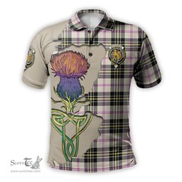 Scottish MacPherson Dress Ancient Clan Tartan with Thistle and Scotland Map Tartan Plaid Polo Shirt Scottish Plaid Tartan Plaid - ScotsTee - scotstee.com