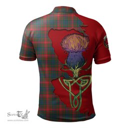 Scottish Wilson Modern Clan Tartan with Thistle and Scotland Map Tartan Plaid Polo Shirt Scottish Plaid Tartan Plaid - ScotsTee - scotstee.com